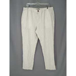 14th Union Pants Mens XL Slim Fit Linen Blend Drawstring Casual Summer Casual